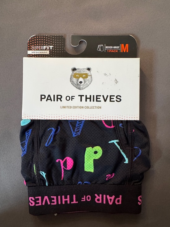 Pair of Thieves Other - Pair of Thieves Men's Black Boxer Brief with Neon Letter Print - M